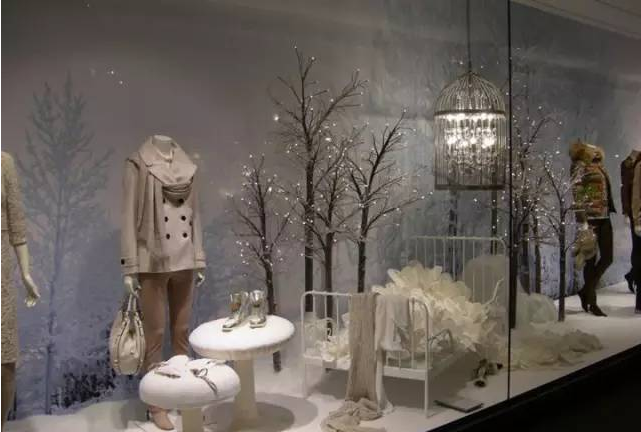 冬季為主題的櫥窗陳列