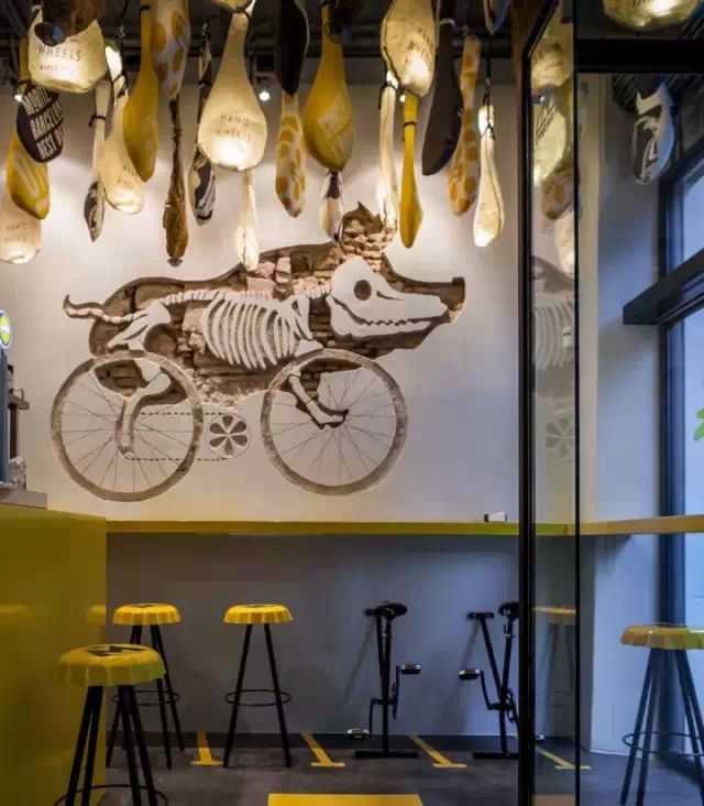 ham on wheels車輪上的火腿美食的餐館