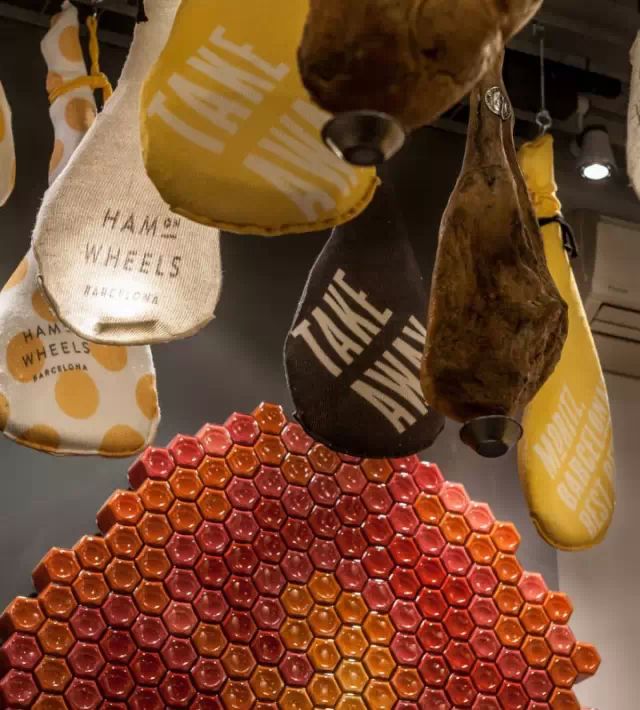 ham on wheels車輪上的火腿美食的餐館